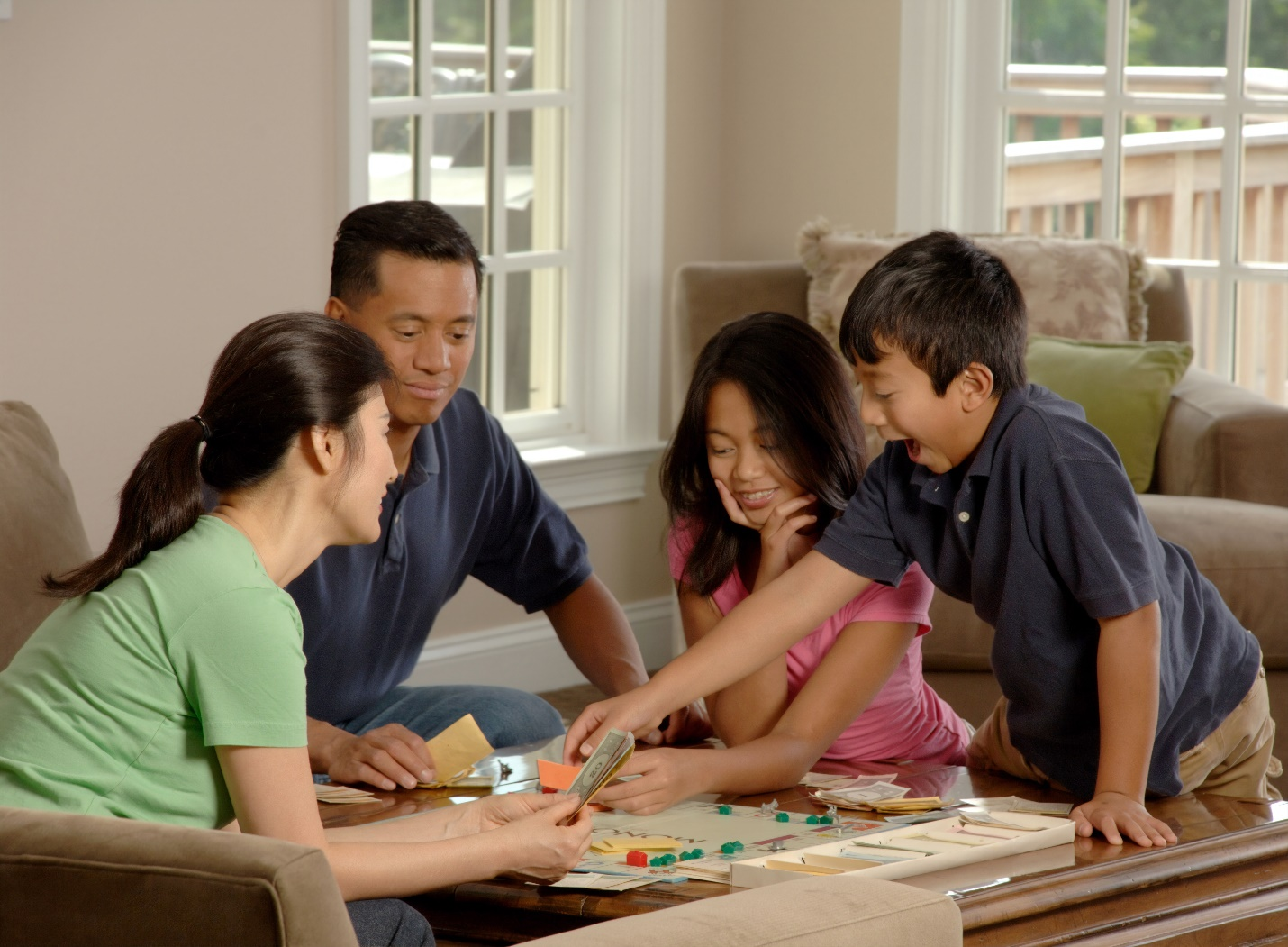 a family spending quality time together