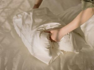 Bed Bugs start building on the mattress leaving behind dark stains.